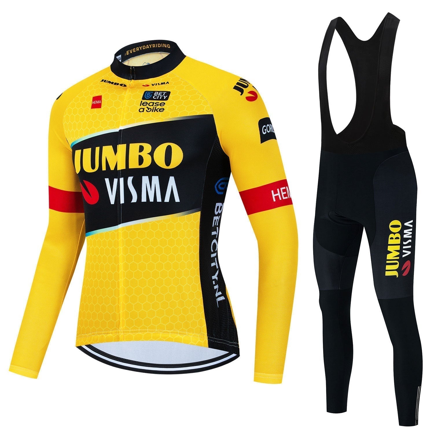 Jumbo Visma - Lange Mouwen Professionele Wielrenset