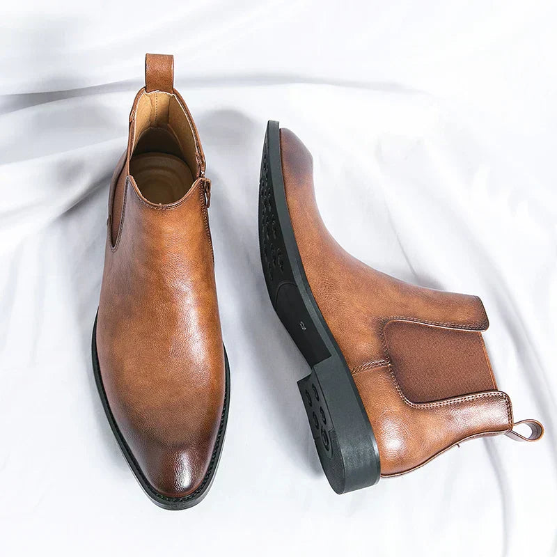 Cooper™ | Leren Chelsea boots met rits