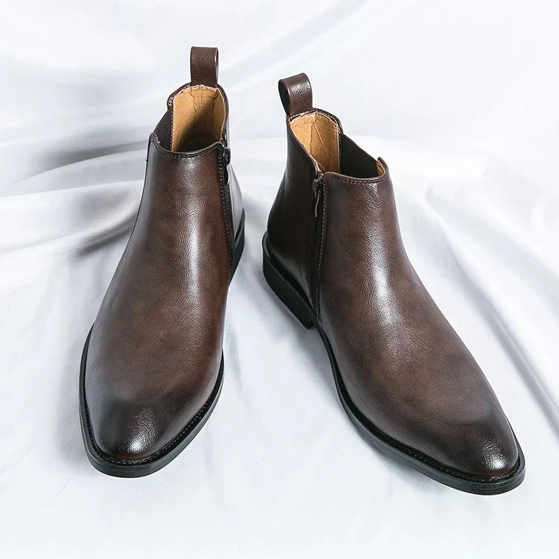 Cooper™ | Leren Chelsea boots met rits