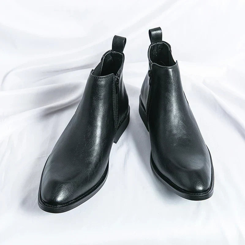 Cooper™ | Leren Chelsea boots met rits